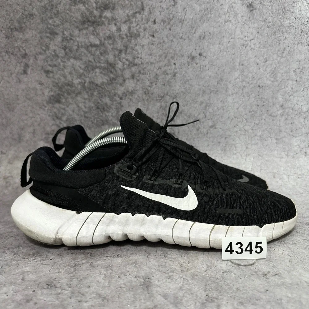 Nike Free Run 5.0 Mens 11 Black Running Shoes CZ1884-001 Next Nature Low Top